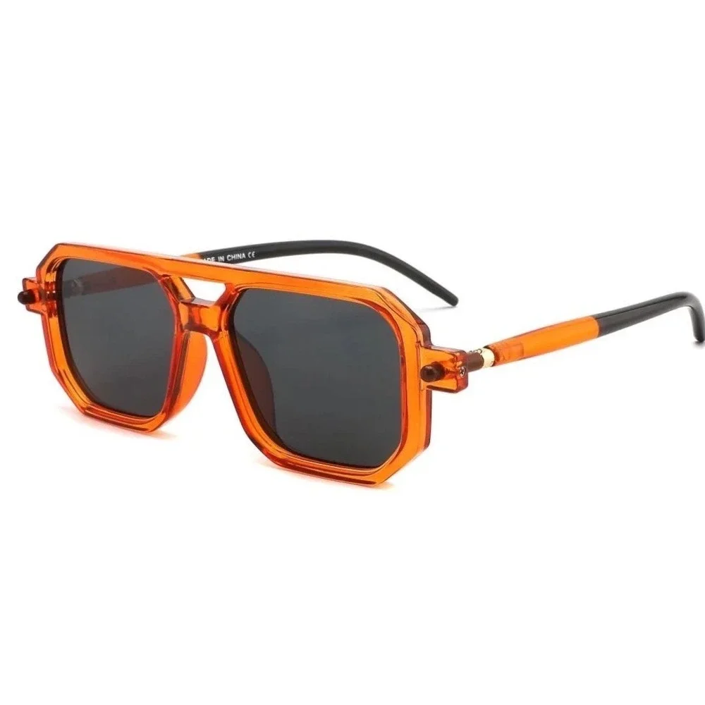 Square Oversized Retro Sunglasses Men  Bold Thick Frame UV400 Shades Fashion New